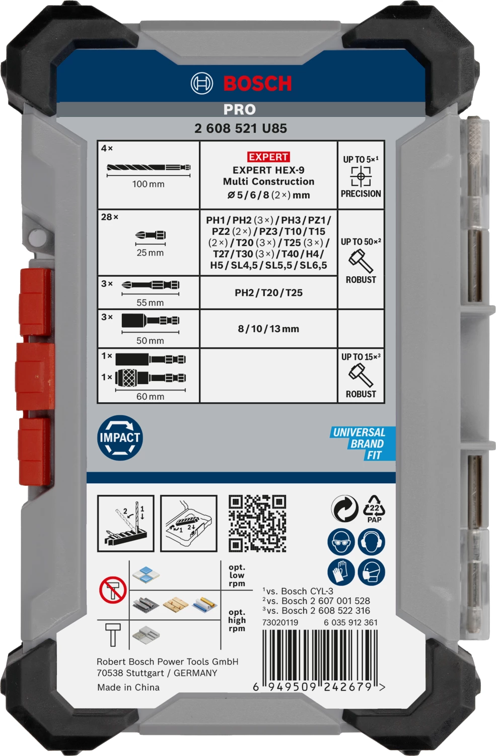Bosch 2608521U85 40-delige PRO Impact Schroefbits En Multi Construction Boren - Gemengde Set thumbnail 3