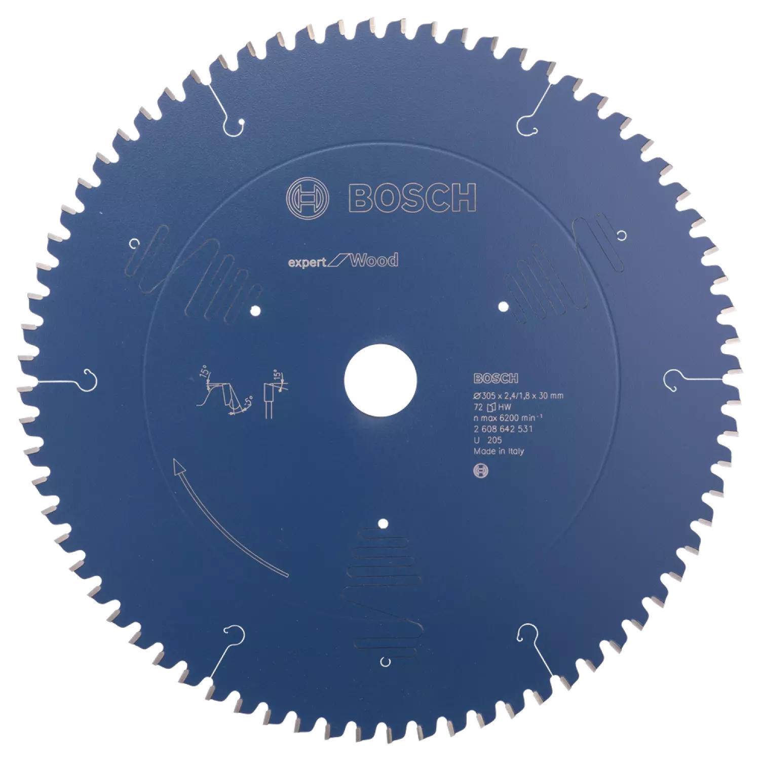 Bosch 2608642531 Expert Cirkelzaagblad - 305 X 30 X 72T - Hout - Carbide