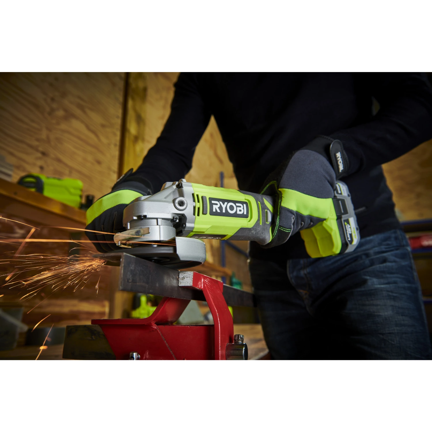Ryobi RAG18115 one+ 18V Accu Haakse Slijper body - 115mm
