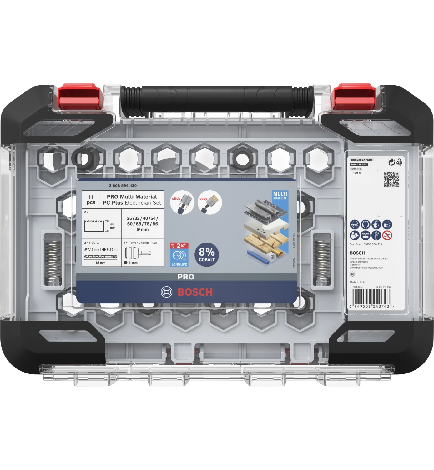 Bosch 2608594430 PRO Multi Material 11-delige Gatzaagset Met Power Change Plus