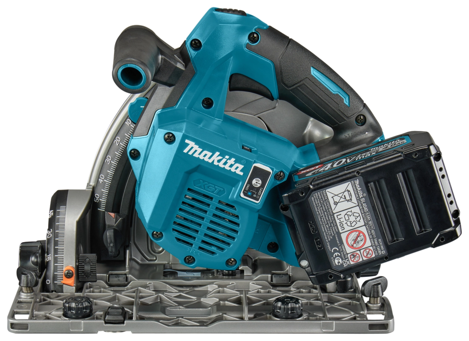 Makita SP001GM101 XGT 40V Max Li-Ion Accu Invalcirkelzaag (4,0Ah Accu En Lader) In Mbox Met AWS Zender - 165mm thumbnail 4
