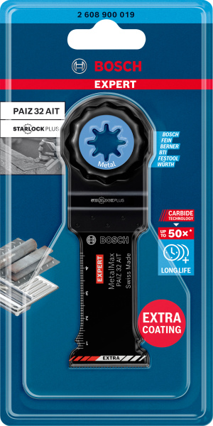 Bosch 2608900019 EXPERT StarlockPlus CoatedCarbide Invalzaagblad PAIZ 32 AIT Carbide - Metal - 32x50mm - Detailed view of the product