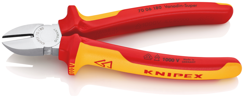 Knipex 7006180 Zijsnijtang VDE - 180mm - Detailed view of the product