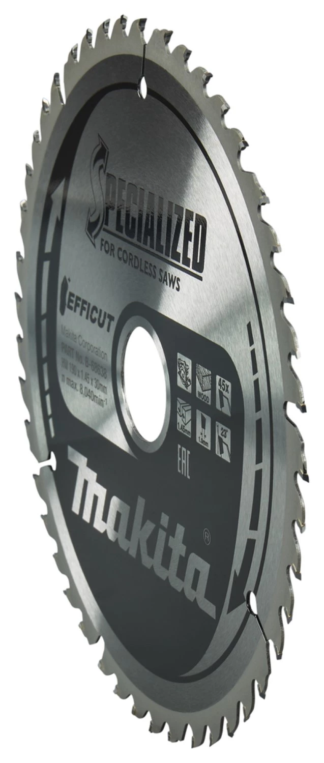 Makita Makita B-68638 Cirkelzaagblad 190 x 30 x 1.45 mm Aantal tanden: 45 1 stuk(s)