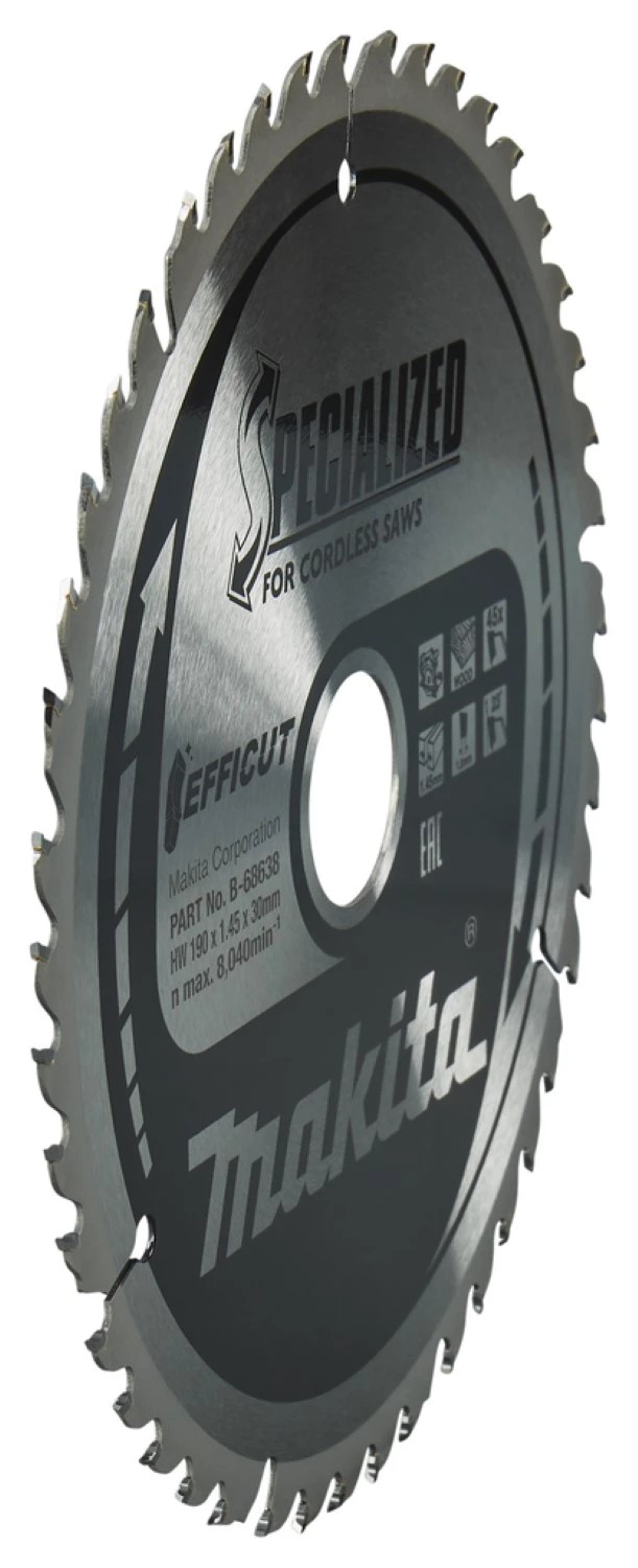 Makita B-68638 Cirkelzaagblad Hout - 190x30x1,45mm 45T thumbnail 3