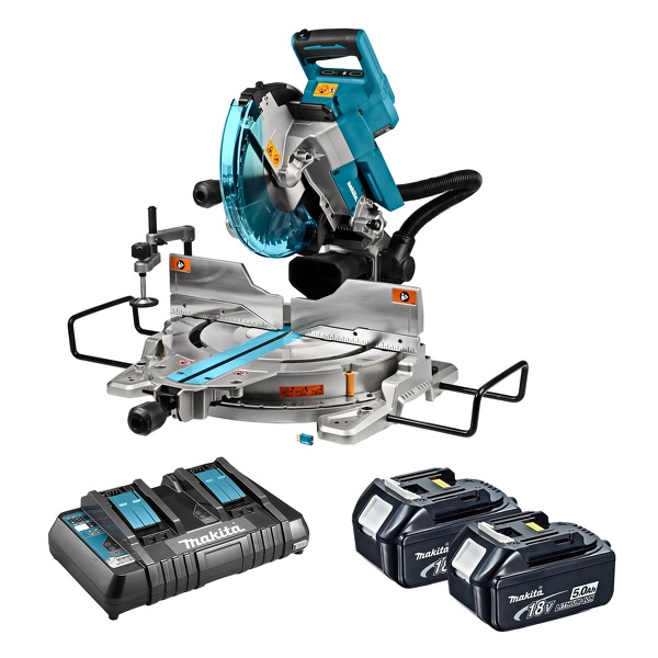 Makita DLS111PT2U 36V (2x18V) Li-ion Accu Afkortzaag Set (2x5.0Ah) - 260 Mm