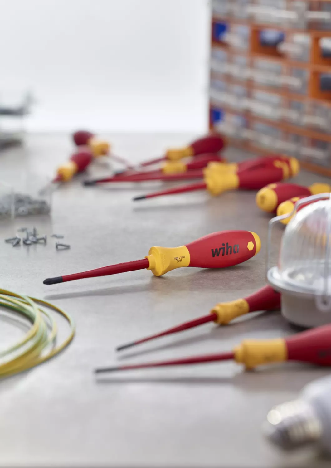 Wiha 3201 ZK6 6-delige SoftFinish SlimFix VDE Schroevendraaierset - Sleuf/Pozidrive thumbnail 2