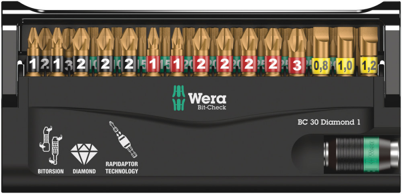 Wera 5057431001 30-delige Bit-Check Diamond Bitset - Detailed view of the product