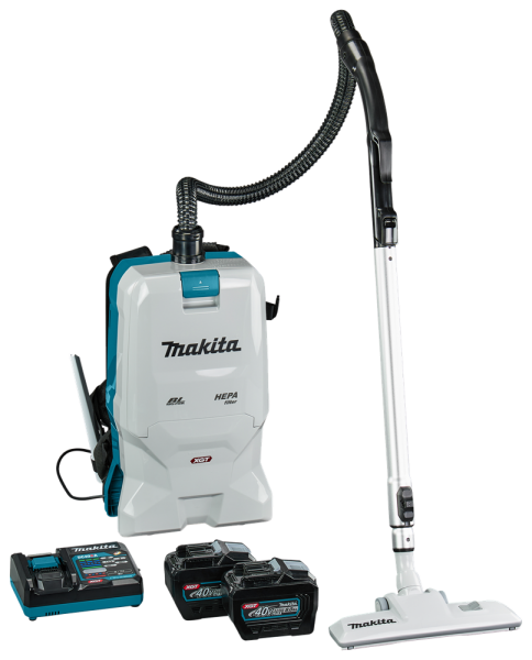 Makita VC011GL2NL1 XGT 40V Max Li-Ion Accu Rugstofzuiger Set (2x 8.0Ah) - 200 Mbar - Detailed view of the product