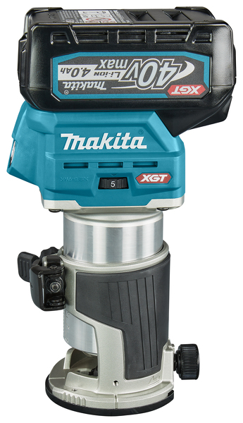 Makita RT001GM206 XGT 40V Max Li-ion Accu Boven- En Kantenfrees Set (2x 4,0Ah) In Mbox - 89 X 89mm - Koolborstelloos - Detailed view of the product