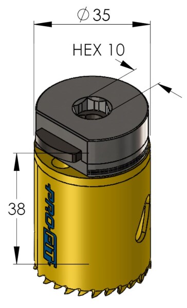 ProFit 09051035 BiMetal Plus Gatzaag 35mm - Detailed view of the product