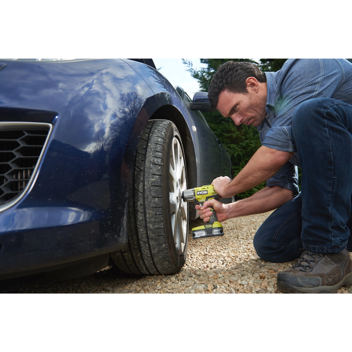 Ryobi R18IW3-0 ONE+ 18V Li-Ion Accu Slagmoersleutel Body - 400Nm - 1/2" thumbnail 2