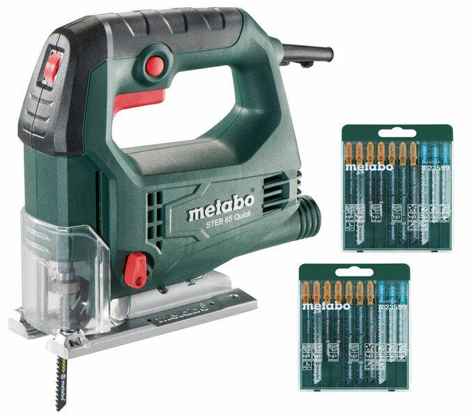 Metabo STEB 65 QUICK SET Decoupeerzaag Incl. 20 Zaagbladen In Koffer - 450W - D-greep - Variabel EAN: 4007430298669