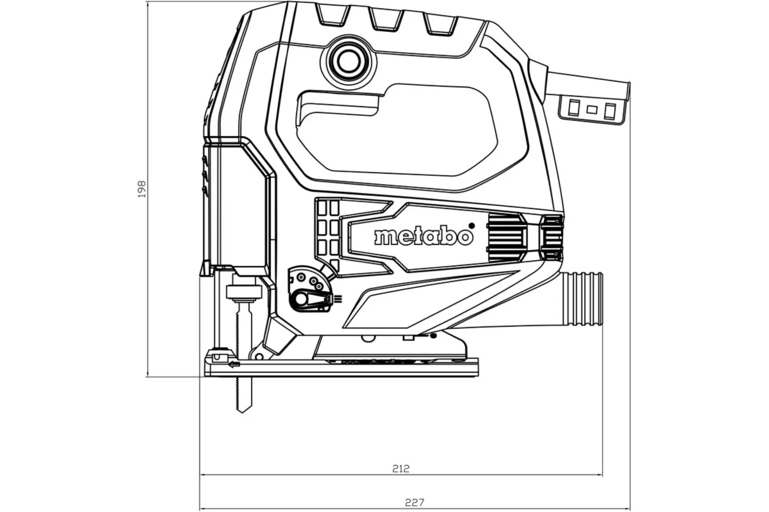 Metabo STEB 65 QUICK SET Decoupeerzaag Incl. 20 Zaagbladen In Koffer - 450W - D-greep - Variabel thumbnail 3