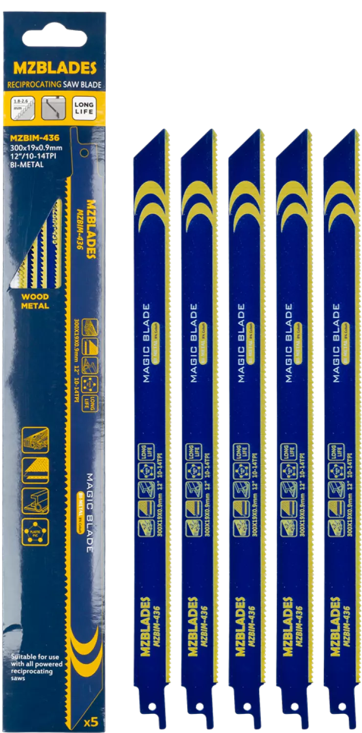 Multizaag MZBIM-436 Reciprozaagblad Bimetaal - 5 Stuks thumbnail 2
