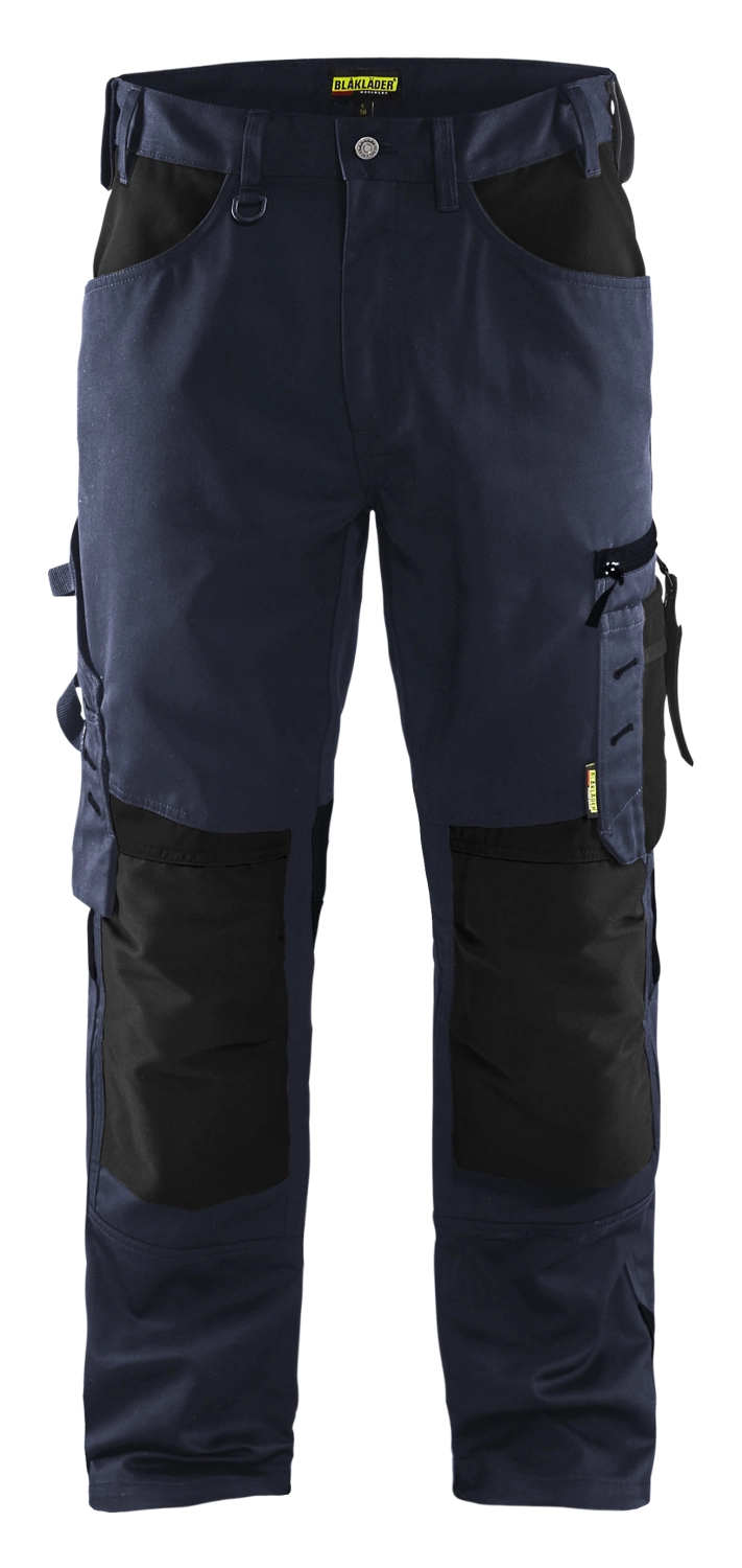 Blåkläder 1556 Werkbroek Zonder Spijkerzakken - Donker Marineblauw/zwart - Maat 48 (M)