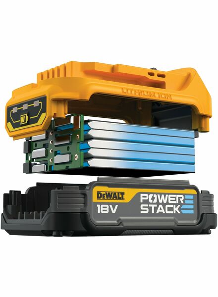 DeWALT DCBP034 Duopack 18V Li-ion Accu - 1.7Ah - POWERSTACK™ - DCBP034E2-XJ (2 Stuks) - Detailed view of the product