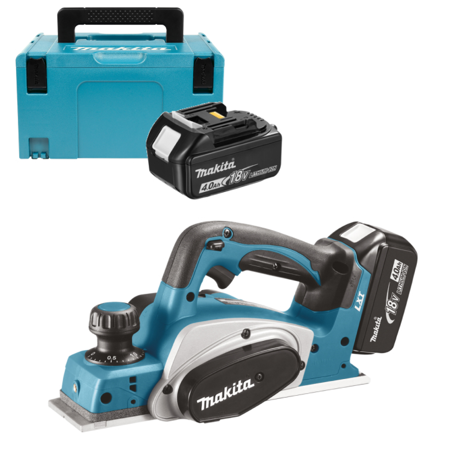 Makita BKP180RFJ 18V Li-Ion Accu Schaafmachine Set (2x 3.0Ah Accu) In Mbox - 82mm