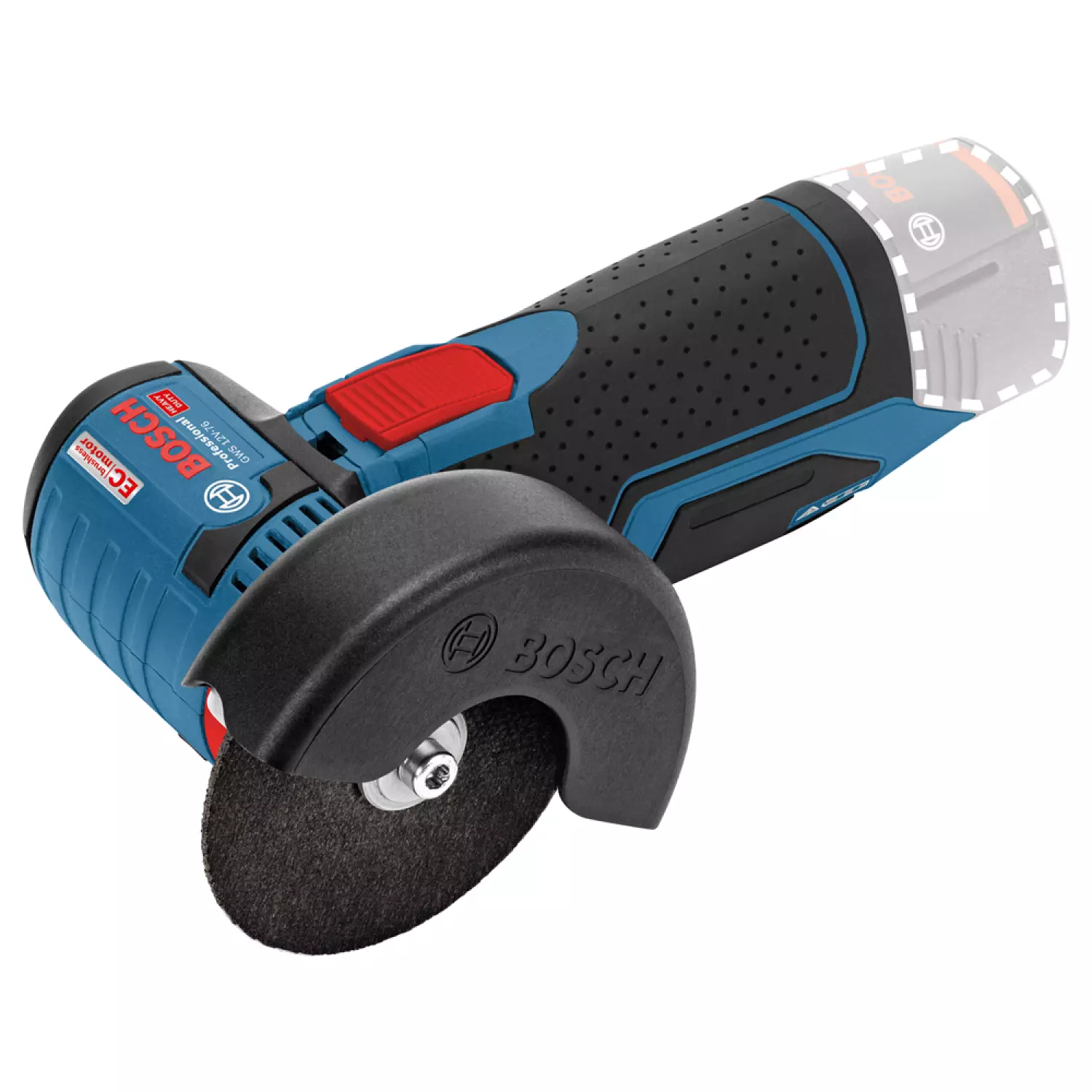 Bosch GWS 12V-76 12V Li-Ion Accu Haakse Slijper Body - 76mm - Koolborstelloos thumbnail 2