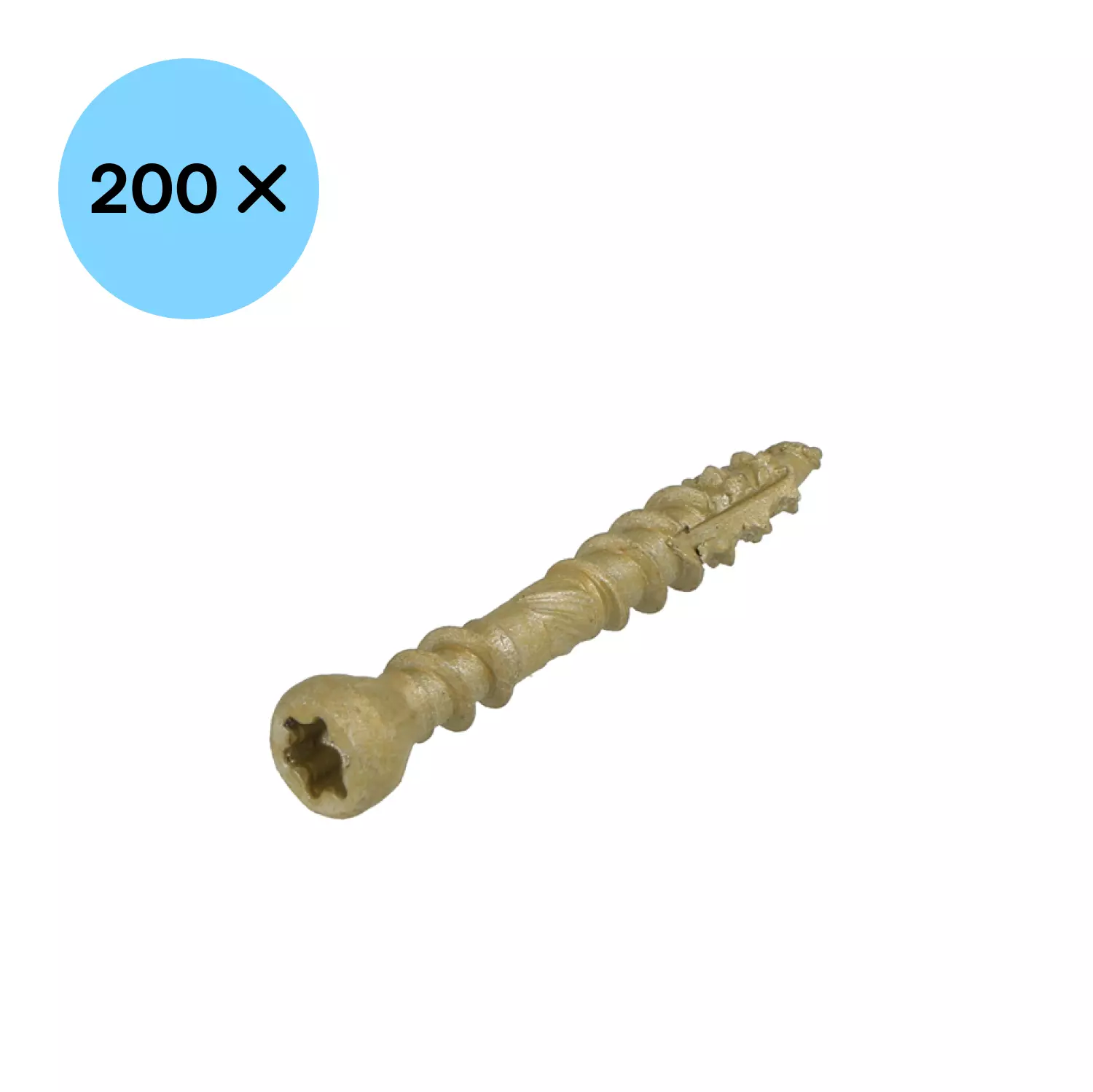 DynaPlus 0283.08.42001 Vlonderschroef - TX20 - 5.0 X 60/35mm - 60 Graden Platkop - Deeldraad - Verzinkt (200st) thumbnail 2