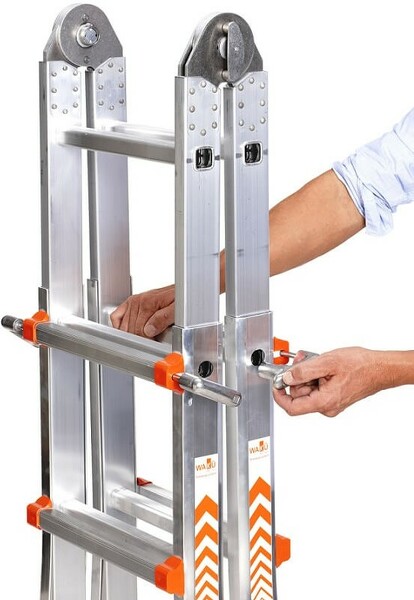 Little Jumbo Waku Model | Telescopische Vouwladder - Max. Werkhoogte 4.6m - 4x4 Sporten - Detailed view of the product