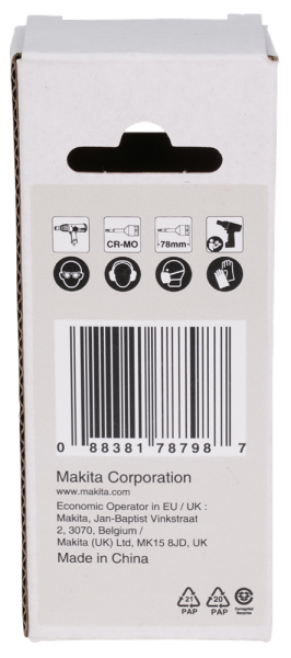 Makita E-19819 Slagschroefbit T40x78mm - Impact Black - 1/2"VK - Detailed view of the product