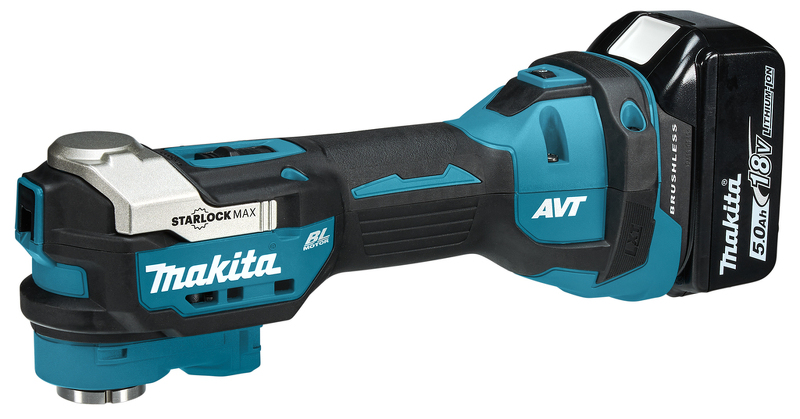 Makita DTM52RTJX2 18V Li-Ion Accu Multitool (2x 5,0Ah) Incl. Accessoireset In Mbox - Koolborstelloos - Detailed view of the product