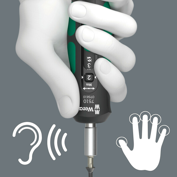 Wera 05075810001 7510 Kraftform Safe-Torque Speed Draaimomentschroevendraaier - 1-3 Nm - Detailed view of the product