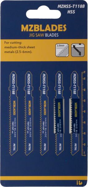 Multizaag MZHSS-T118B Decoupeerzaagblad Metaal - 5 Stuks - Detailed view of the product