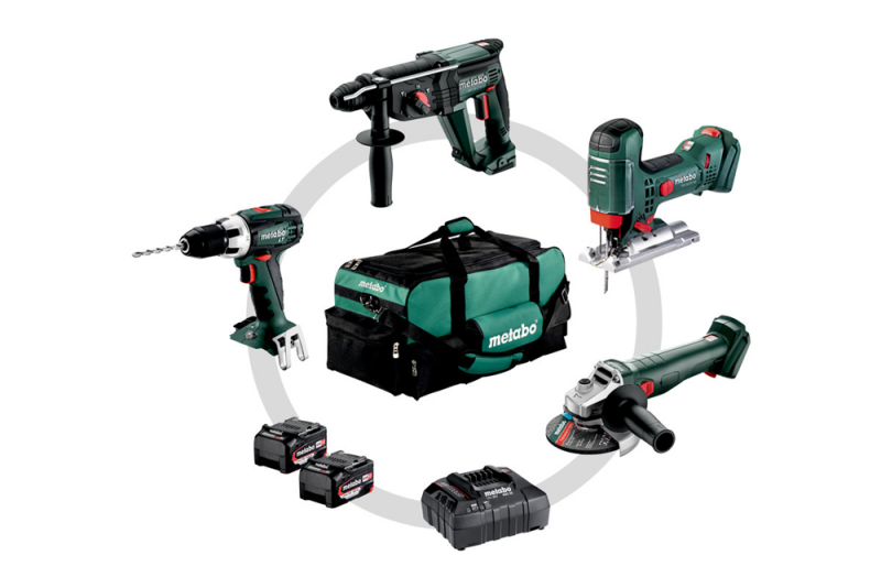 Metabo Combo Set 4.1.4 18V Li-ion Accu 4-Delige Combiset (2x 4.0Ah Accu) In Tas - Default image for the product