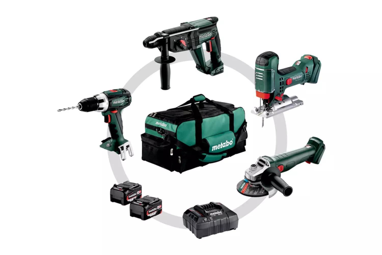 Metabo Combo Set 4.1.4 18V Li-ion Accu 4-Delige Combiset (2x 4.0Ah Accu) In Tas