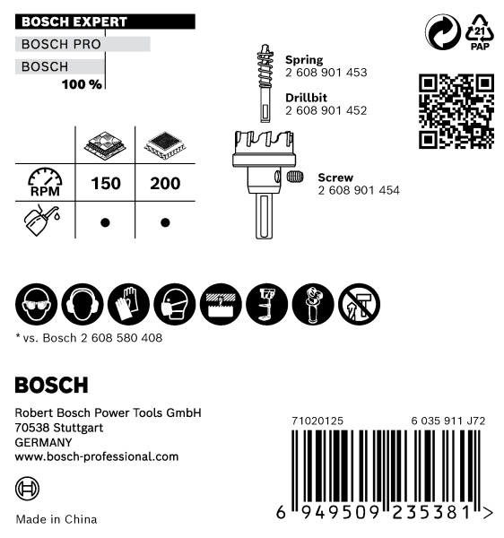 Bosch 2608901445 EXPERT Sheet Metaal Gatzaag - 80mm - Detailed view of the product