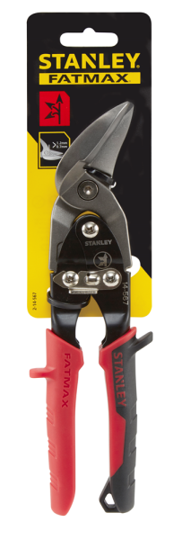 Stanley 2-14-567 Blikschaar Zware Bekken - Links - 250mm - Rood - Detailed view of the product