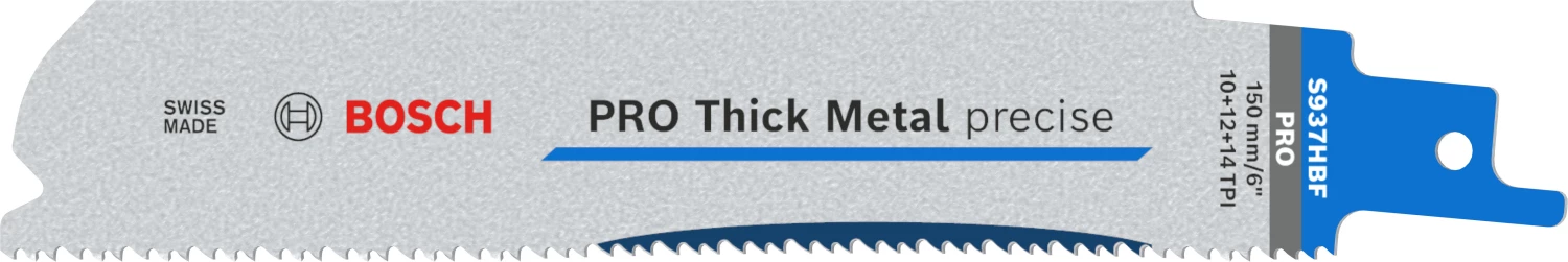Bosch PRO S937HBF Thick Metal Precise Reciprozaagblad - 150mm - Metaal (5st)