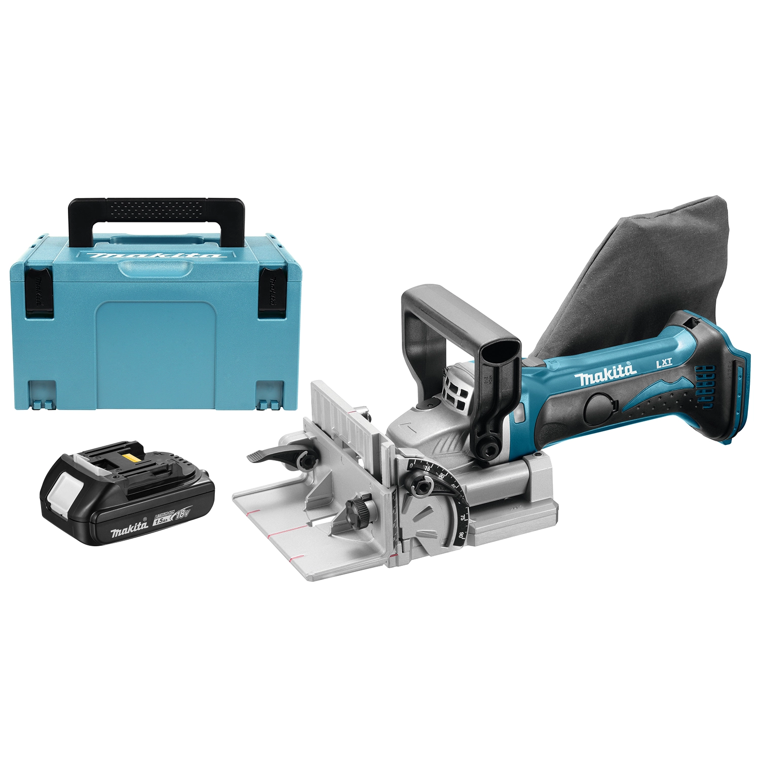 Makita DPJ180Y1J 18V Li-Ion Accu Lamellenfrees Body + (1x 1.5Ah Accu) In Mbox - Zonder Lader