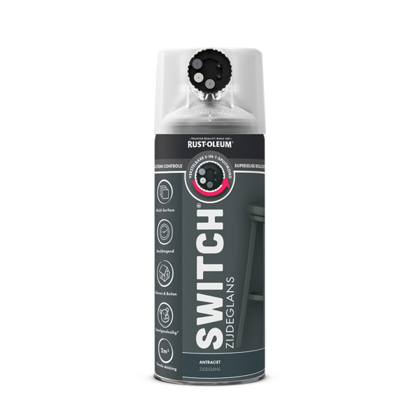 Rust-Oleum Switch Spuitlak - Zijdeglans Antraciet - 400ml - Default image for the product