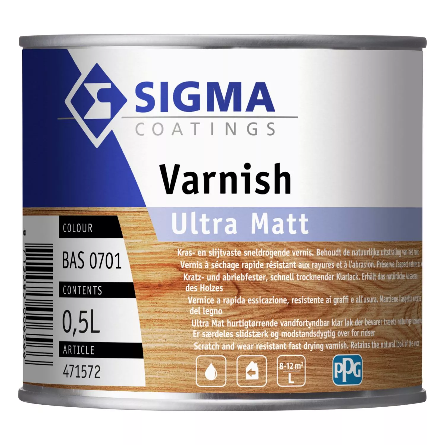 Sigma Varnish Ultra Matt - Op Kleur Gemengd -0,5L