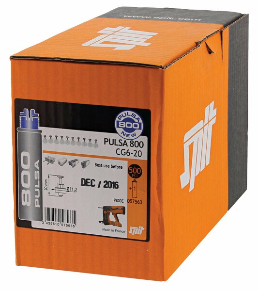 Spit 057563 Pulsa Nagel Incl. Gas - Cg 6/20 (500st) - Detailed view of the product