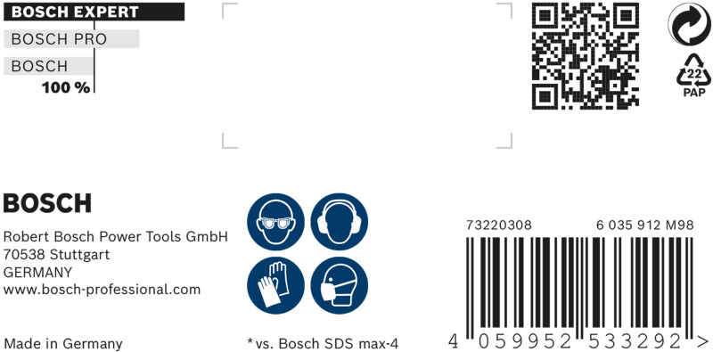 Bosch 2608900255 EXPERT Hamerboor SDS Max-8X - 32x400x520mm - Detailed view of the product