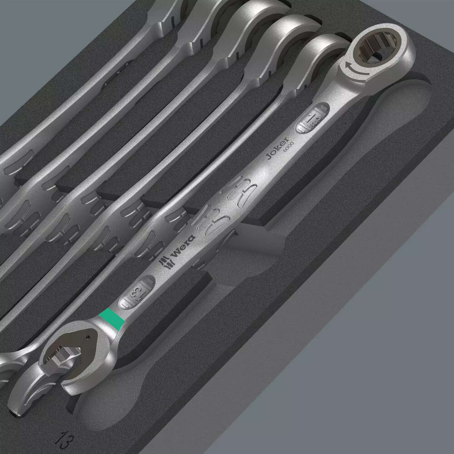 Wera 5150120001 9730 11-delige 6000 Joker Set In Schuimstof Inleg - 8-19mm thumbnail 3