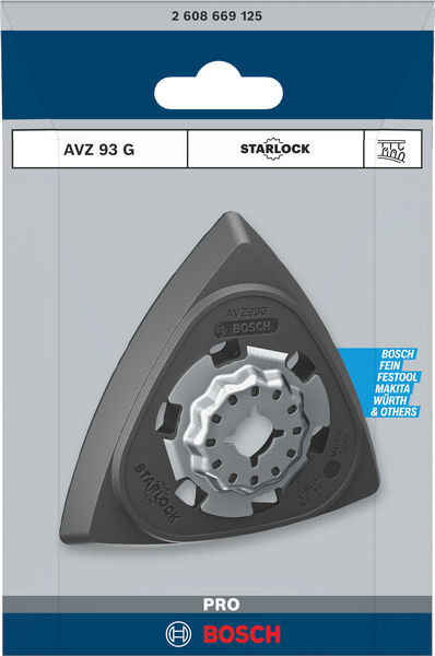 Bosch 2608669125 PRO / AVZ 93 G Delta Schuurplateau - 93mm - Detailed view of the product