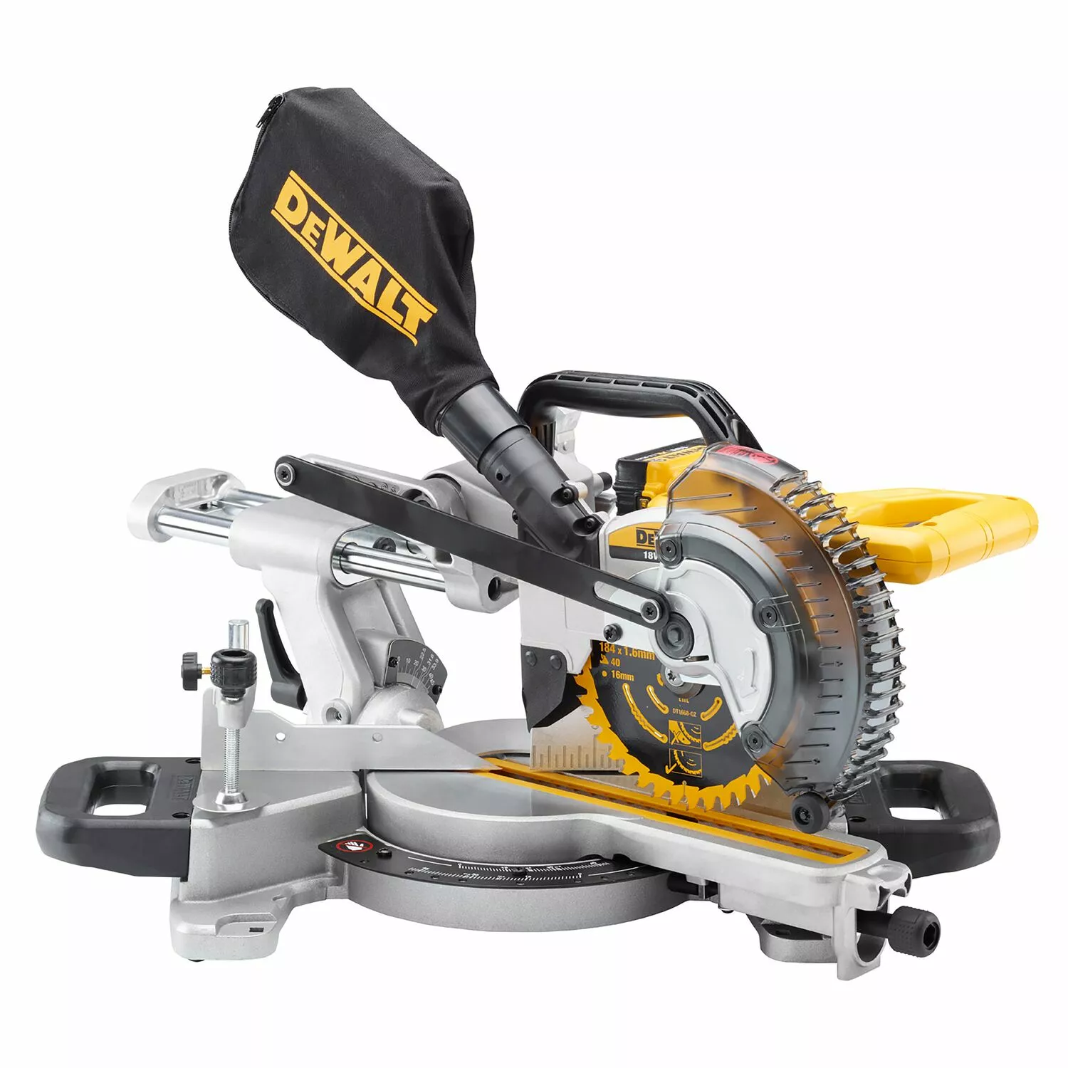 DeWALT DCS365N 18V Li-Ion Accu Telescopische Afkort- En Verstekzaagmachine Body - 184 X 16mm thumbnail 4