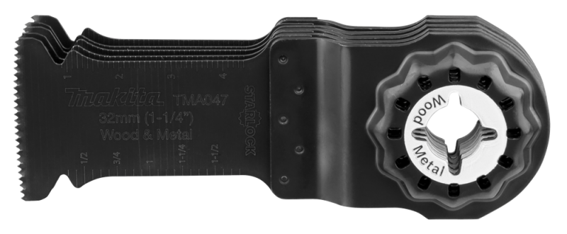 Makita B-64814-5 Invalzaagblad Hout/Staal - 32x50mm (5st.) - Detailed view of the product