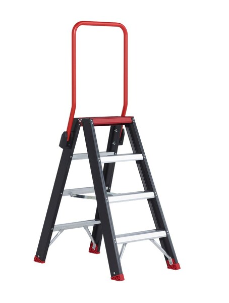 Altrex Taurus TDO 4 Dubbele Trap - Aluminium Met Coating - 2 X 4 Treden - Max. Werkhoogte 2.95 M.