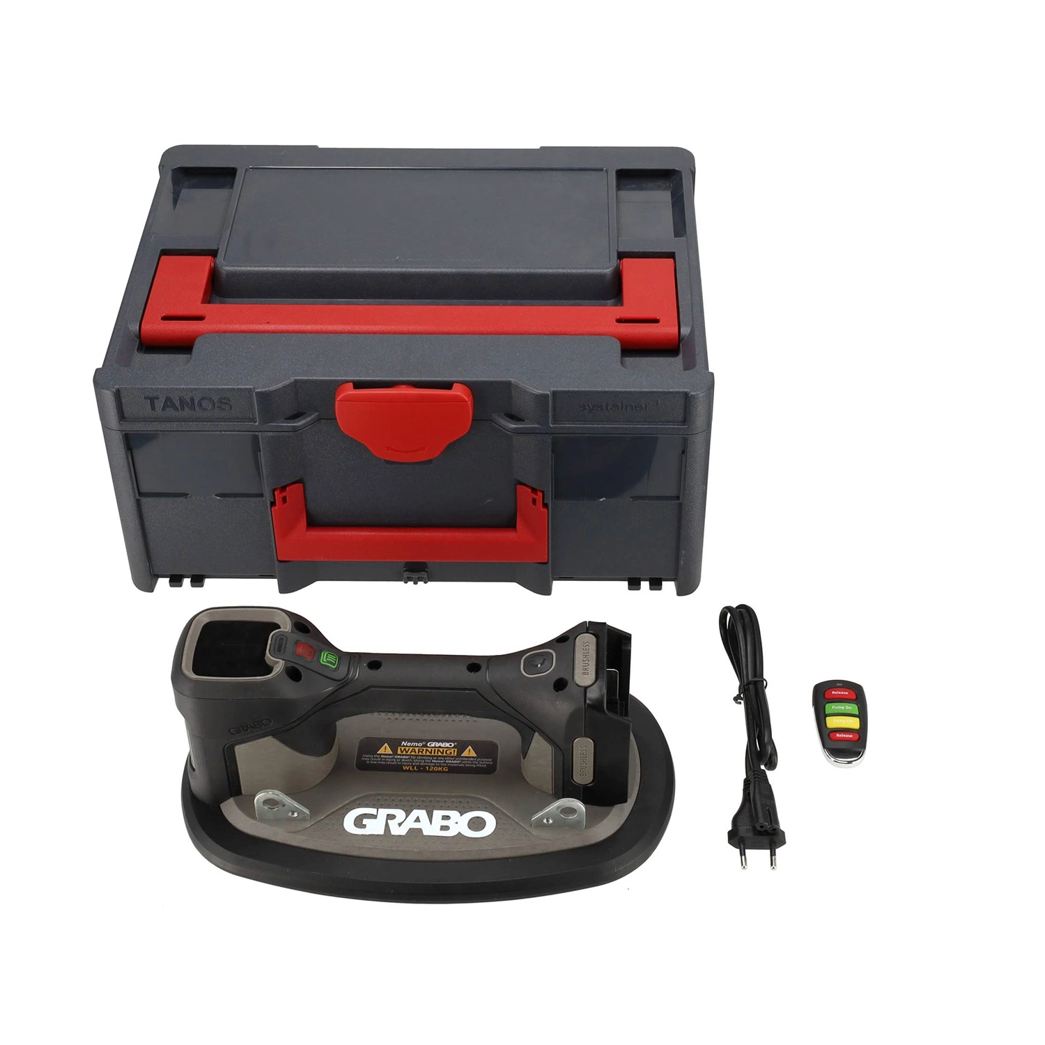 Grabo Pro Brushless Elektrische Vacuüm Tegeldrager Tool Only Set In Systainer - 120kg