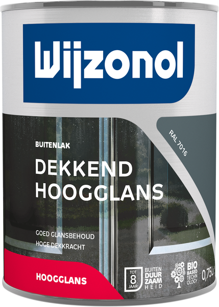 Wijzonol Dekkend Hoogglanslak  7016 0,75 Liter