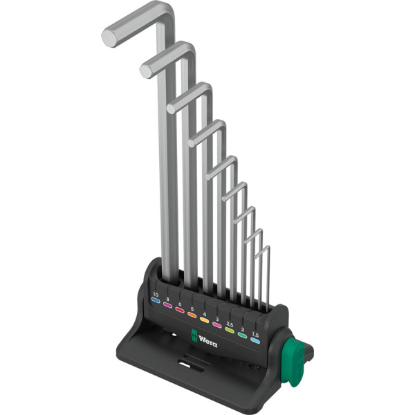 Wera 05022102001 10-delig 950/9 Hex-Plus 8 Inbussleutelset - 1,5-10mm