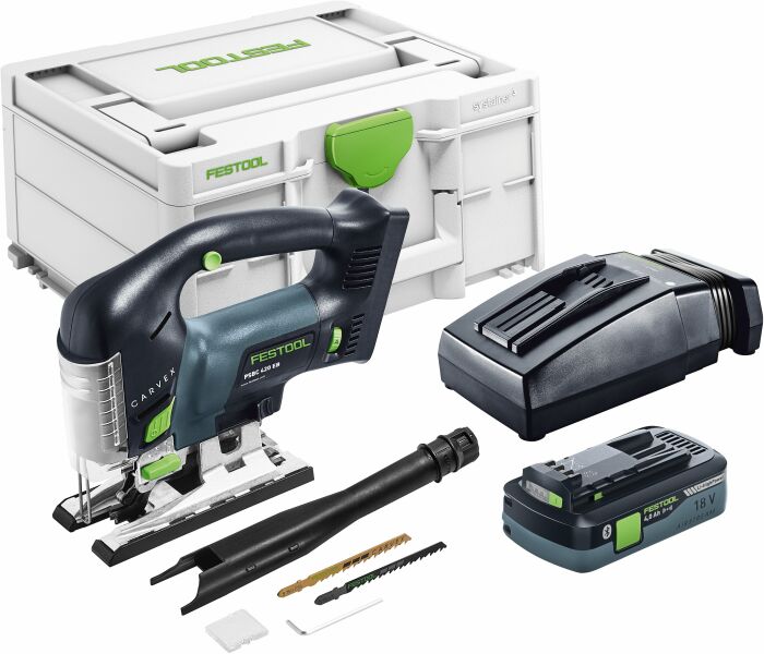 Festool CARVEX PSBC 420 HPC4,0 EBI-Plus 18V Li-Ion Accu Decoupeerzaagmachine Set (1x 4,0Ah) In Systainer - 120mm - Koolborstelloos EAN: 4014549361672