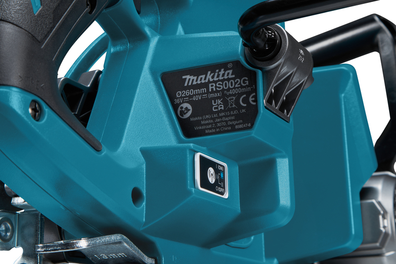 Makita RS002GZ XGT 40V Max Li-Ion Accu Cirkelzaag Body - 260mm - Koolborstelloos - Detailed view of the product