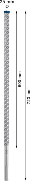 Bosch 2608900242 EXPERT Hamerboor SDS Max-8X - 25x600x720mm - Detailed view of the product
